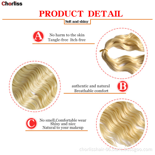 Hot Sale Multi Color Ombre Curly Water Ripple Crochet Synthetic Hair 30 Inches New Deep Wave Synthetic Hair Extension